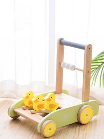 Children's Walkers Anti-baby Step-aid Anti-rollover 1-year-old Baby Stroller Push Wooden Toy
