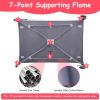 Portable Baby Crib Foldable Baby Beside Bassinet Wheel Lock Diaper Changer Table Bed Net Side Storage Pocket Toys Playard Baby Nursery Center