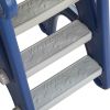 Kids Swing and Slide Set 3-in-1 Slide with Basketball Hoop for Indoor and Outdoor Activity Center,Blue+Gray
