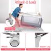 Portable Baby Crib Foldable Baby Beside Bassinet Wheel Lock Diaper Changer Table Bed Net Side Storage Pocket Toys Playard Baby Nursery Center