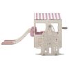 6 in 1 Toddler Slide and Swing Set, Kids Playground Climber Slide Playset with Fairy House, Freestanding Slide for Babies