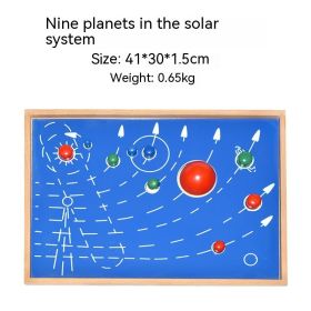 Montessori Solar System Nine Planets Eight Planets Geography Science Culture Teaching Toys Early Education Puzzle In Stock Wholesale (Option: Nine Planets)