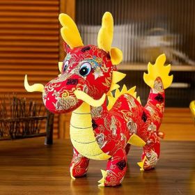Dragon Year Mascot Doll Flower Cloth (Option: Station Dragon Fortune-Length 30cm)