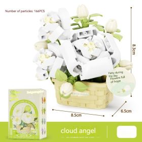 Particles Creative DIY Toy Building Blocks Flowers Secret Words (Option: Cloud Angel)