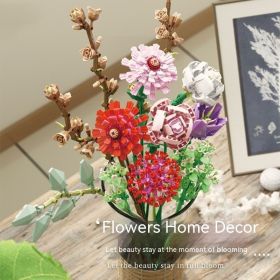 Assembling Puzzle Small Particles Building Blocks (Option: 655002 Preserved Fresh Flower)