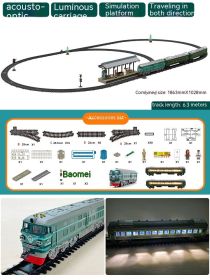 Children's Electric Train Simulation Retro (Option: Style1-6rechargeable battery)