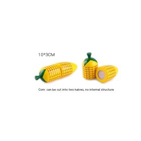 Wooden Vegetable Magnetic Children's Play House Cut Fruit Toys (Option: Corn)