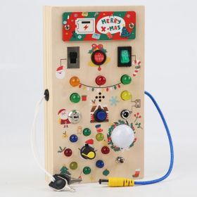 Children's Wooden Busy Board Switch Lights Circuit Board (Option: Busy Christmas Style)