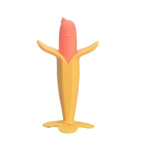 Baby 3D Banana Corn Fruit Silicone Gum Teeth Grinding Stick Toy (Option: Orange Penguin)