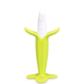 Baby 3D Banana Corn Fruit Silicone Gum Teeth Grinding Stick Toy (Option: Green bananas)
