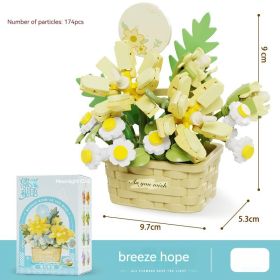 Particles Creative DIY Toy Building Blocks Flowers Secret Words (Option: Breeze Hope)
