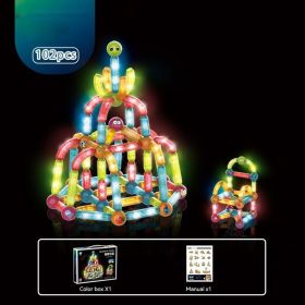 DIY Assembling Three-dimensional Modeling Children's Educational Toys (Option: 3003 Magnetic Rods 102PCs)