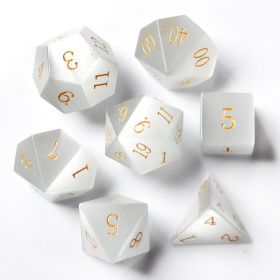 Dice Board Game Casual Game Multi-sided Digital Sieve Seven Tablets Suit (Option: Silver Gray Cat Eye)