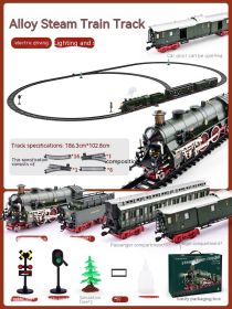 Children's Electric Train Simulation Retro (Option: Style7-3rechargeable battery)