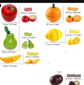 Wooden Vegetable Magnetic Children's Play House Cut Fruit Toys (Option: Set)