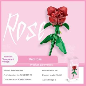 Colorful Purple Rose Preserved Flower Ornaments (Option: Warm Red Rose)