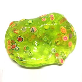 Colored Clay Fruit Puree Fruit Slices Crystal Mud Soft Boxed Pressure Reduction Toy (Option: Green Fruit 60ml)