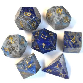 Dice Board Game Casual Game Multi-sided Digital Sieve Seven Tablets Suit (Option: Blue Gold)