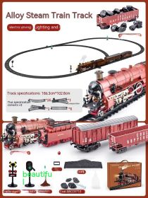 Children's Electric Train Simulation Retro (Option: Style6-3rechargeable battery)