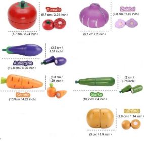 Wooden Vegetable Magnetic Children's Play House Cut Fruit Toys (Option: Set1)