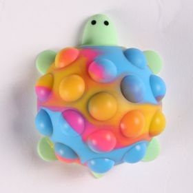 3D Stress Relief Ball Silicone Decompression Toy Turtle Decompression Vent Ball Children's Educational Toys Squeezing Toy (Option: Blue Yellow)
