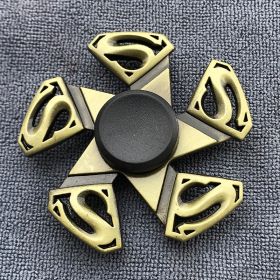 Bronze Alloy Fingertip Gyro Relieving Spinning Top Rotating Hand Spinner (Option: Superman style)