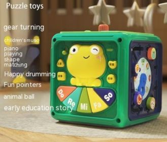 Multifunctional Hexahedral Early Education Educational Toys For Infants And Children (Option: Green Frog Hexahedron)