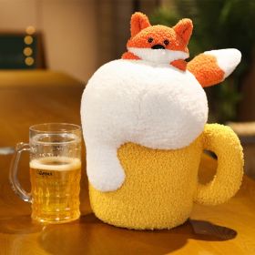 Home Decoration Beer Cow Doll Pillow (Option: Wine Fox Light Pink-38cm)