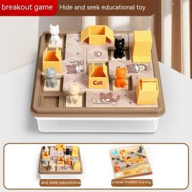 Children's Hidden Cat Clearance Board Game Toys (Option: Brown Style-Color Box Package)