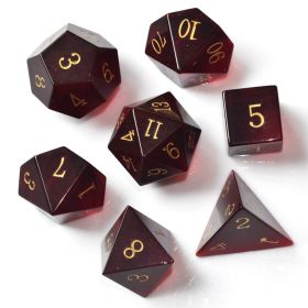 Dice Board Game Casual Game Multi-sided Digital Sieve Seven Tablets Suit (Option: Red Glass)