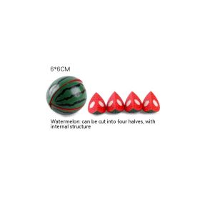Wooden Vegetable Magnetic Children's Play House Cut Fruit Toys (Option: Watermelon)