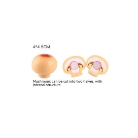 Wooden Vegetable Magnetic Children's Play House Cut Fruit Toys (Option: Mushroom)