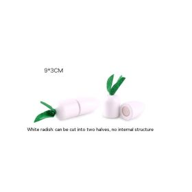 Wooden Vegetable Magnetic Children's Play House Cut Fruit Toys (Option: White Radish)