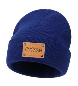 Knitted Baby Brimless Cap (Option: Blue-M)