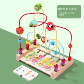 Children's Enlightenment String Beads Toys Boys And Girls (Option: Animal IV Color Game)