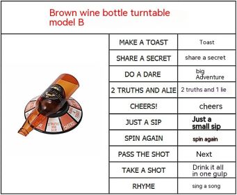 Wine Bottle Pointer Game Set (Option: Brown B)