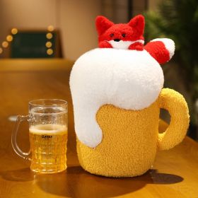 Home Decoration Beer Cow Doll Pillow (Option: Wine Fox Red-38cm)