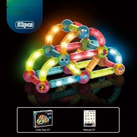 DIY Assembling Three-dimensional Modeling Children's Educational Toys (Option: 3001 Magnetic Rods 52pcs)