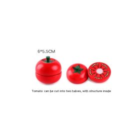 Wooden Vegetable Magnetic Children's Play House Cut Fruit Toys (Option: Tomato)