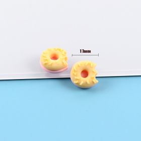 Resin Candy Toy Miniature French Fries Donut Biscuit Cream Glue Diy Material Resin Accessories (Option: No 7-Small Size Candy Toy)