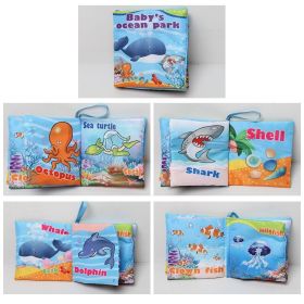 Children's Baby Cognition Cloth Book Early Education (Option: Marine Animals)