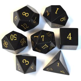 Dice Board Game Casual Game Multi-sided Digital Sieve Seven Tablets Suit (Option: Obsidian)