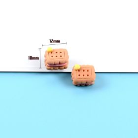 Resin Candy Toy Miniature French Fries Donut Biscuit Cream Glue Diy Material Resin Accessories (Option: No 2-Small Size Candy Toy)