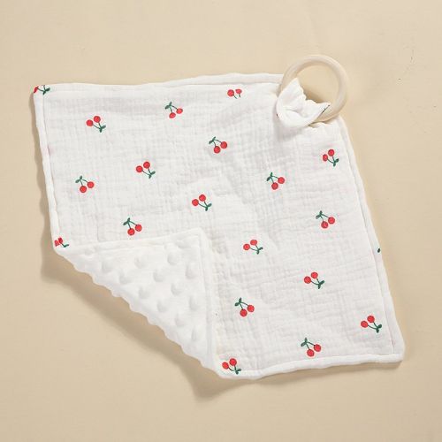 Bite Ring Double-layer Crepe Saliva Towel Baby Doll Square Towel