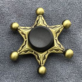 Bronze Alloy Fingertip Gyro Relieving Spinning Top Rotating Hand Spinner (Option: Medal funds)