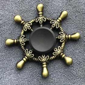 Bronze Alloy Fingertip Gyro Relieving Spinning Top Rotating Hand Spinner (Option: Anne's rudder model)