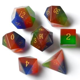 Dice Board Game Casual Game Multi-sided Digital Sieve Seven Tablets Suit (Option: Three Color Cat's Eye)