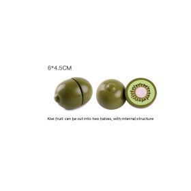 Wooden Vegetable Magnetic Children's Play House Cut Fruit Toys (Option: Cyan Kiwi)