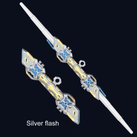 Luminous Retractable Sword Toy Light Sword Two-in-one (Option: Sparkle Silver)