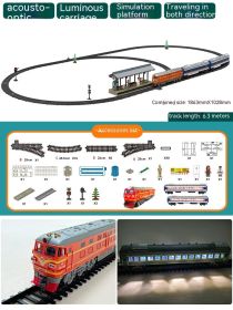 Children's Electric Train Simulation Retro (Option: Style2-6rechargeable battery)